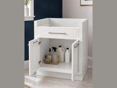 33-inch Shaker Farmhouse Sink Base Cabinet — styled kitchen