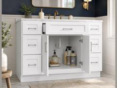 48-inch Shaker Vanity Cabinet — styled kitchen