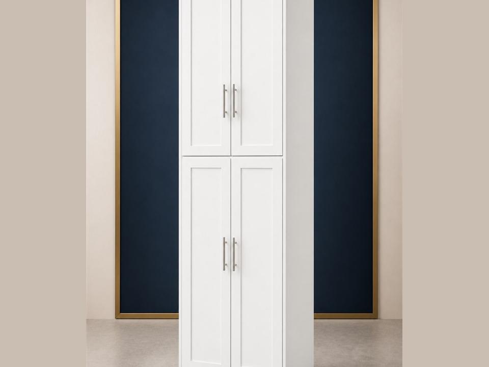 30-inch Shaker Pantry Cabinet — angled view