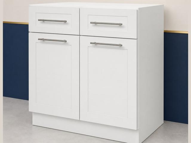 36-inch Shaker Base Cabinet — angled view