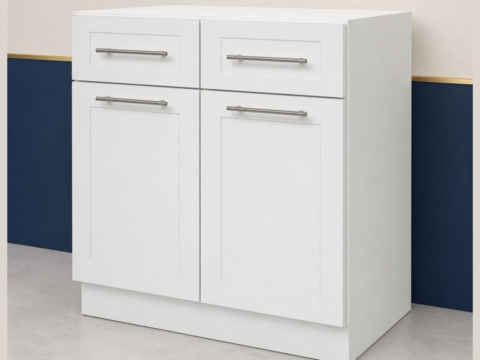36-inch Shaker Base Cabinet — angled view