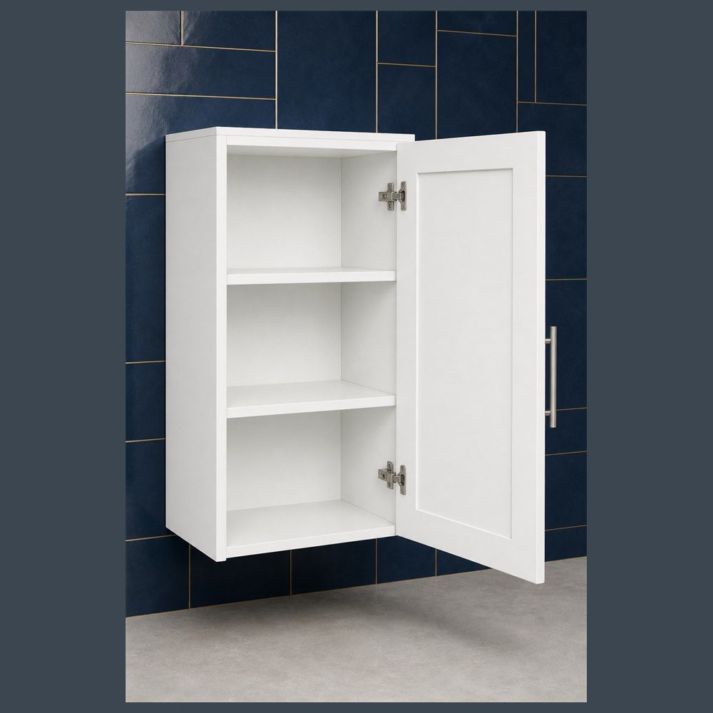 18-inch Shaker Wall Cabinet — open-door view