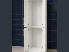 24-inch Shaker Tall Pantry Cabinet — open-door view