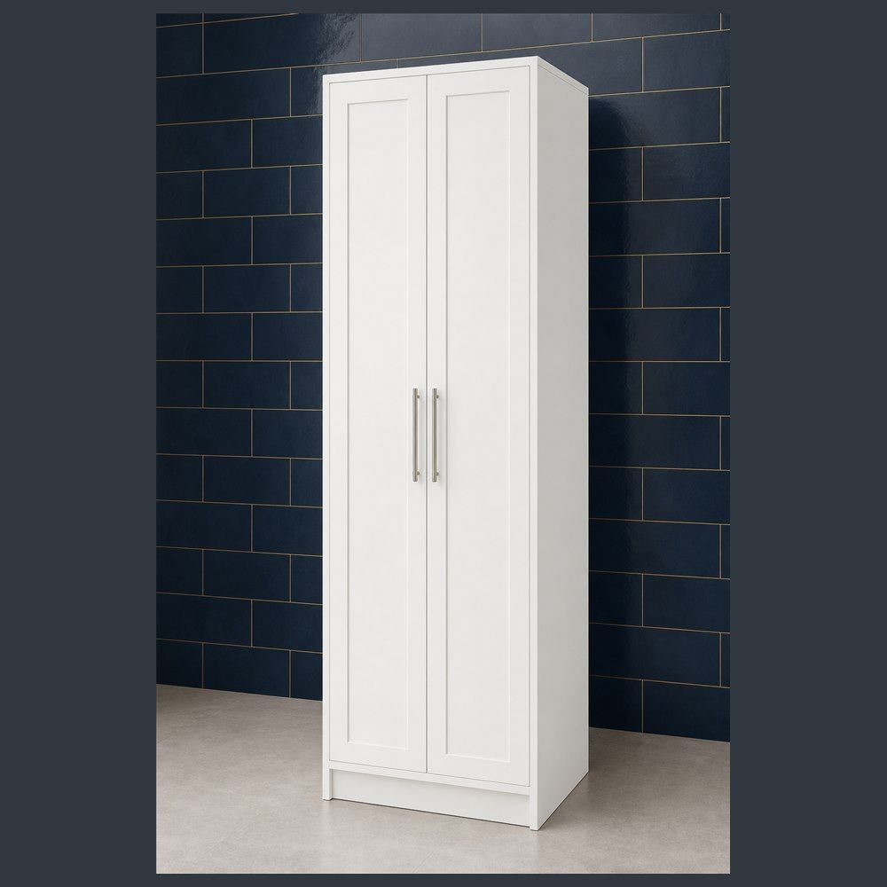 24-inch Shaker Pantry Cabinet — angled view