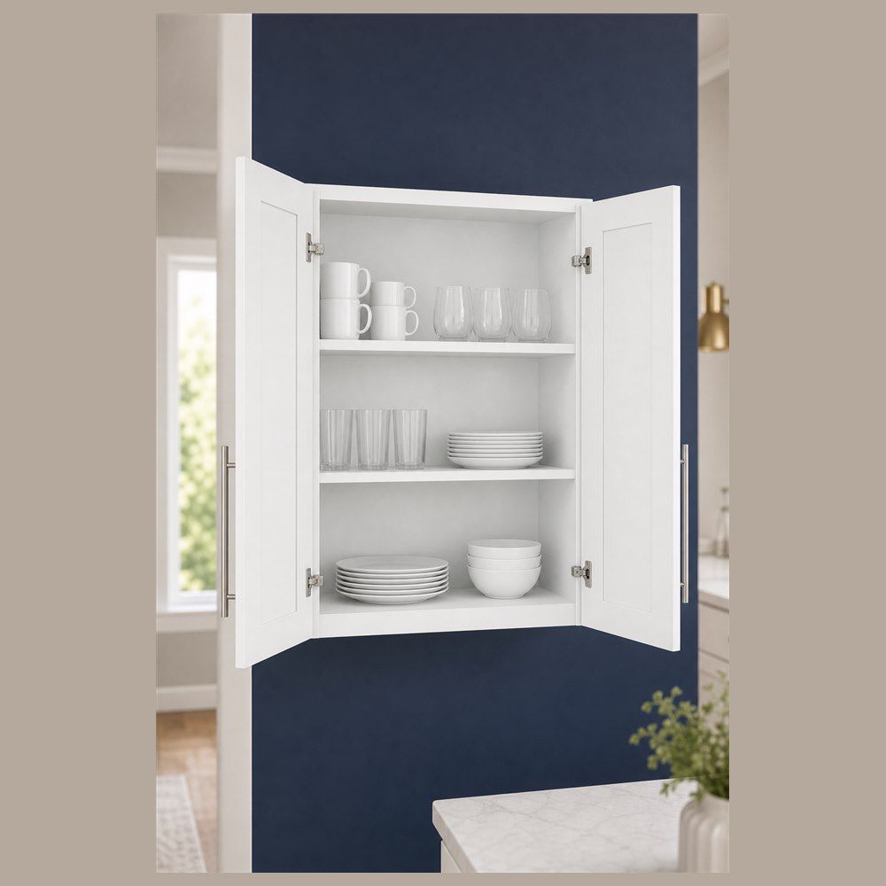 24-inch Shaker Wall Cabinet — styled kitchen