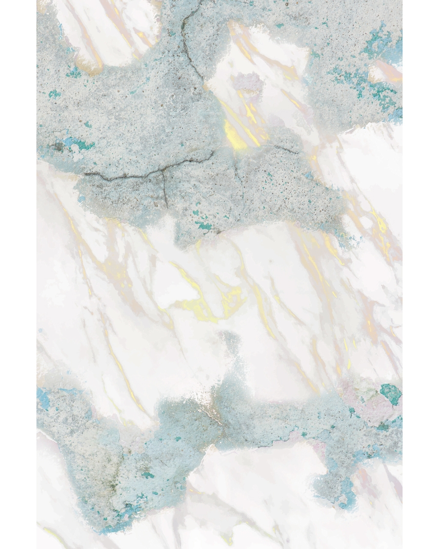Abstract marble texture in white blue and soft gold