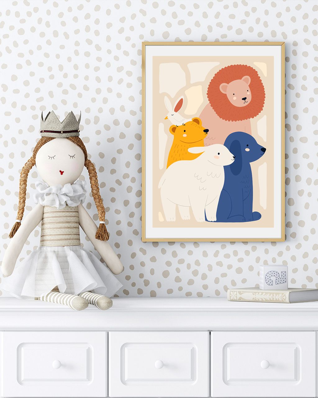 Kids poster with animal illustrations