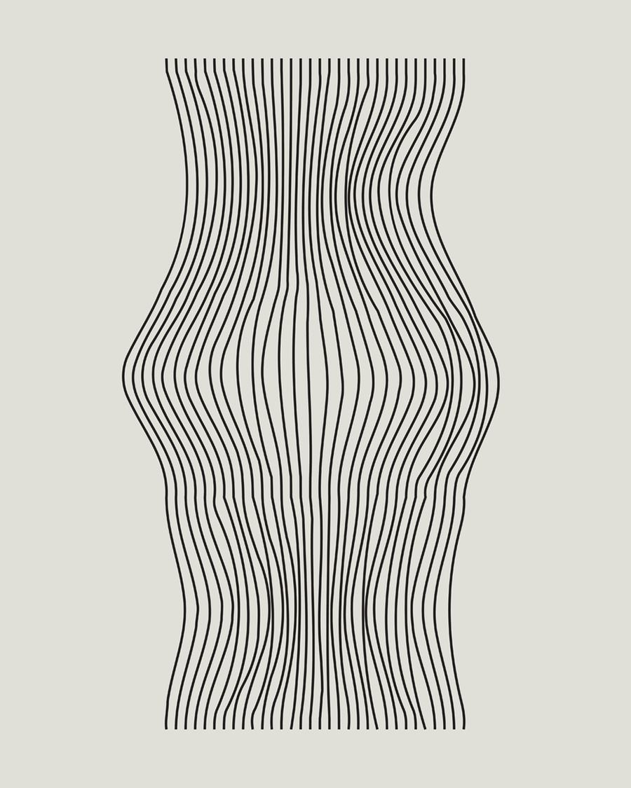 Black lines on a off-white background