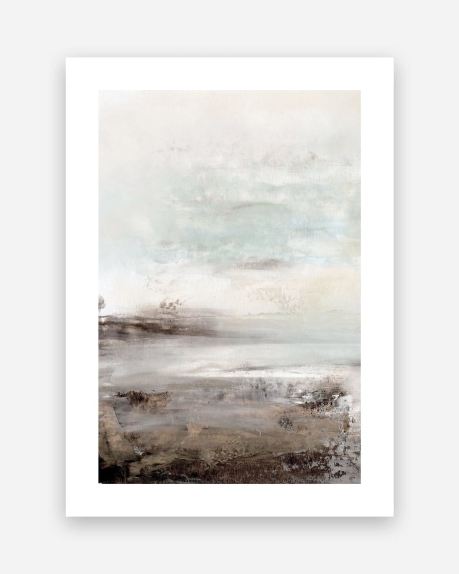 Weathered Plain poster with a white border, unframed on a light gray background