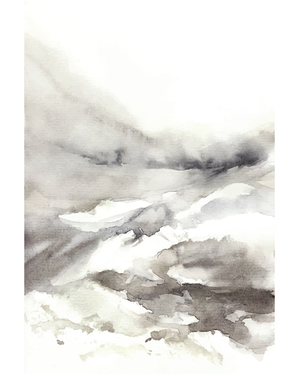 Soft abstract watercolor in beige and gray tones