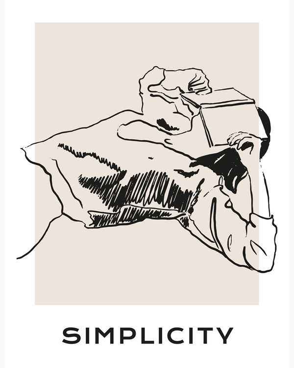 Minimalist line-art poster with Nordic-inspired design