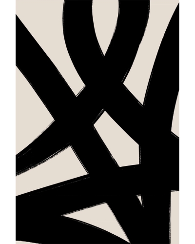 Thick black intersecting strokes on beige background