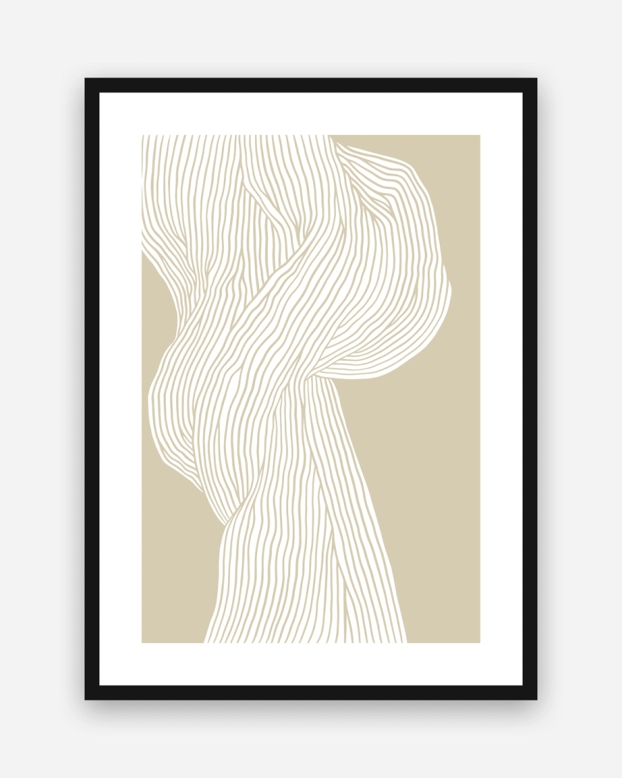 Woven Veil poster with a white border in a black frame