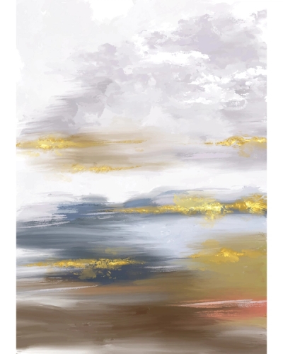 Abstract clouds with gold and muted earth tones