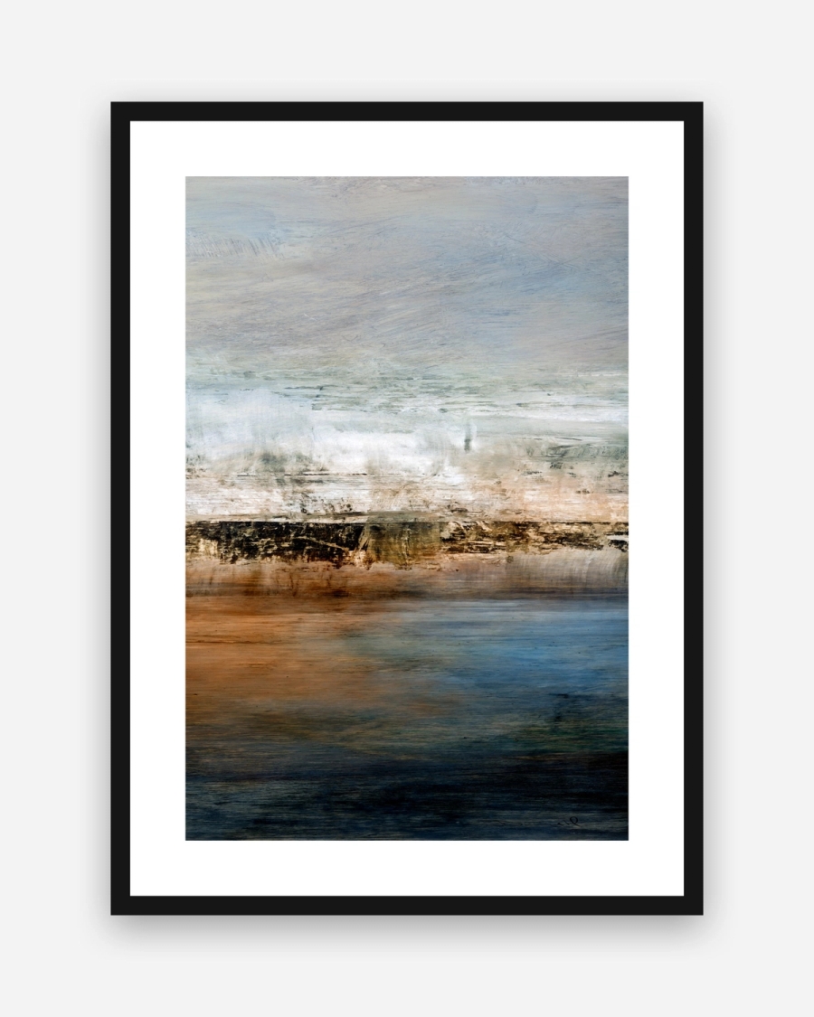 Copper Shore poster with a white border in a black frame