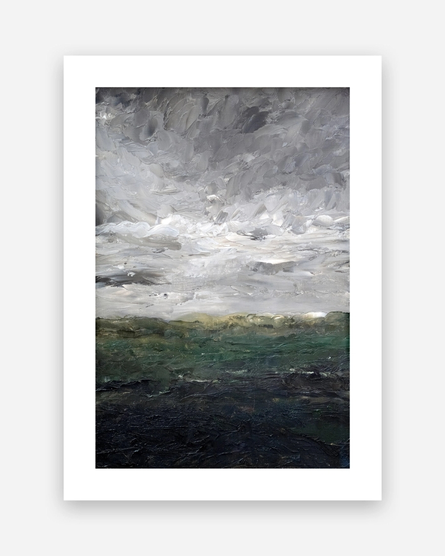 Clouded Heath poster with a white border, unframed on a light gray background