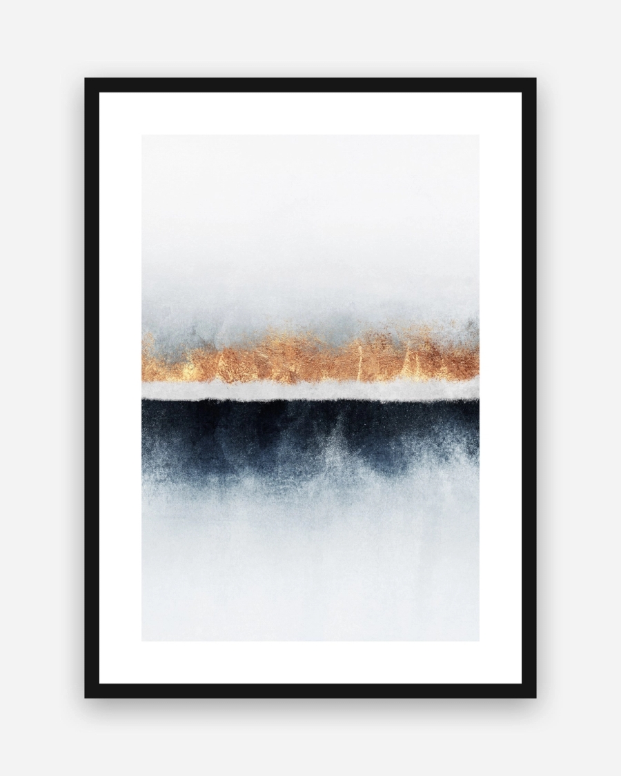 Copper Seam poster with a white border in a black frame