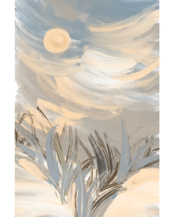 Abstract sky and landscape in soft tones