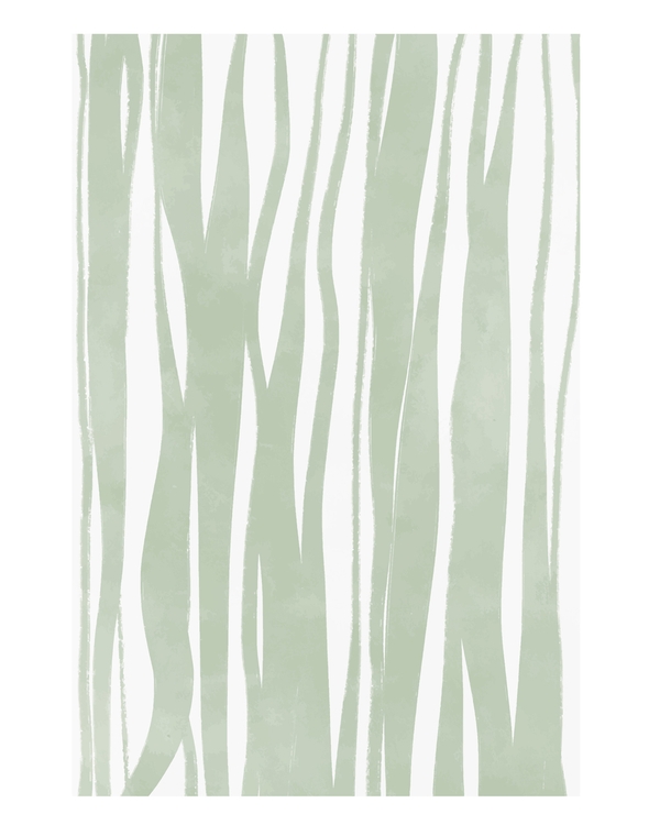 Soft green vertical waves on white background