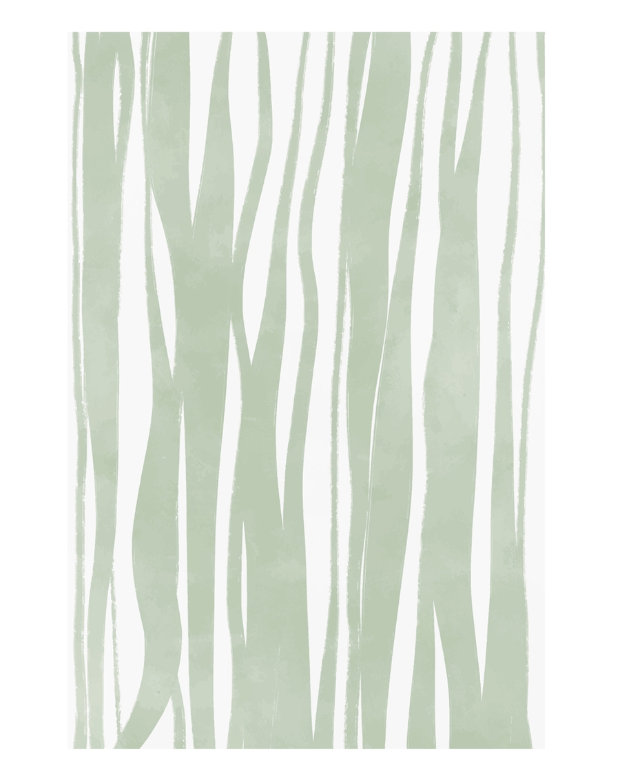 Soft green vertical waves on white background