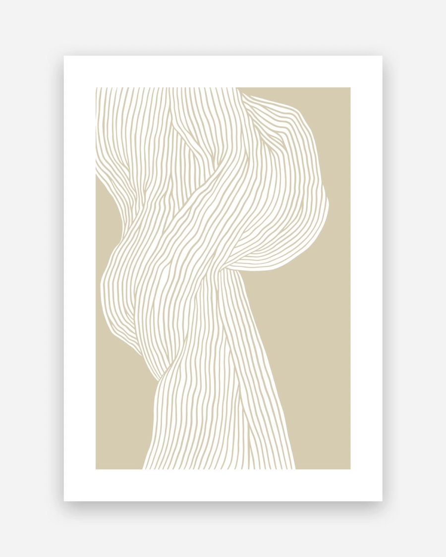 Woven Veil poster with a white border, unframed on a light gray background