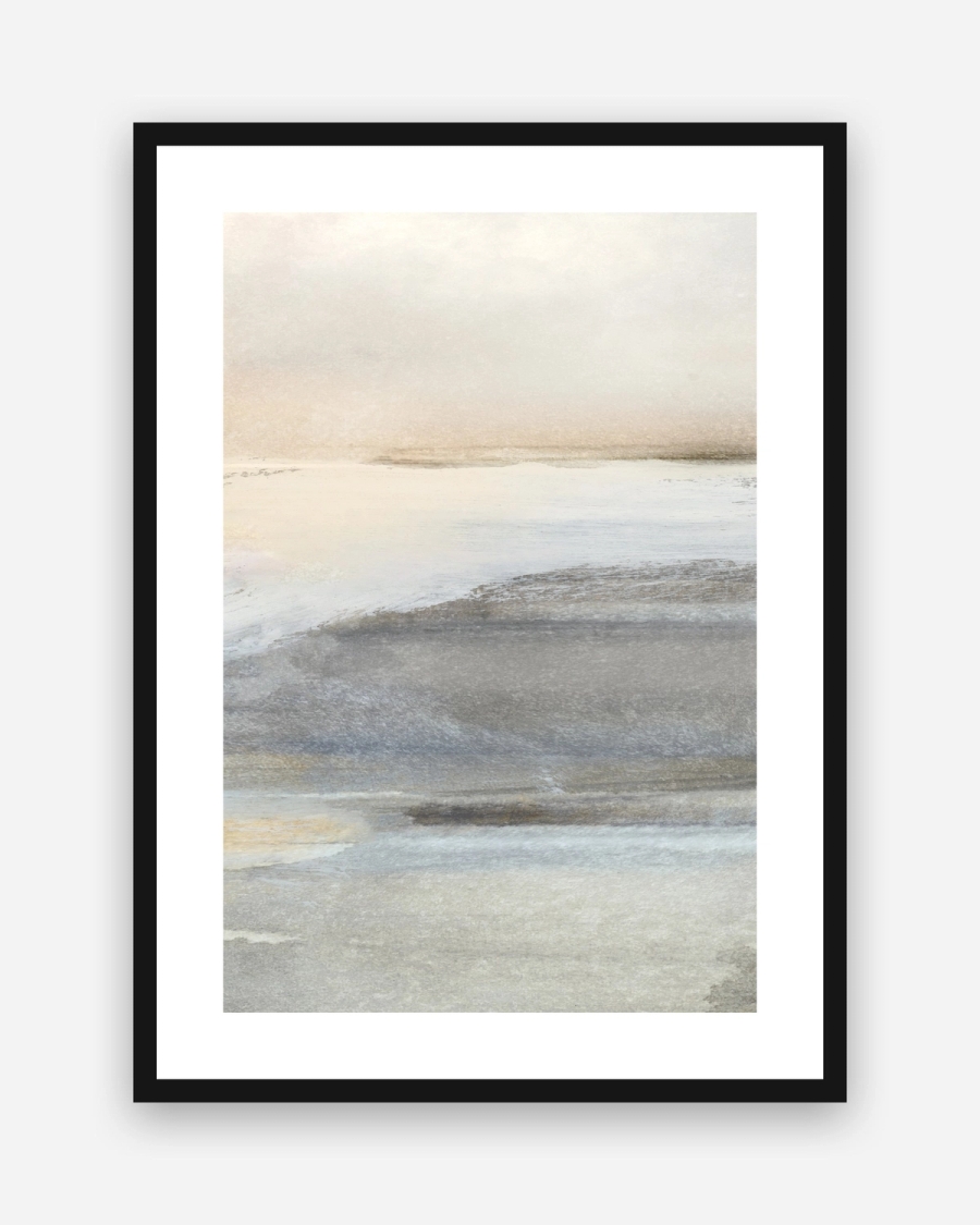 Mist Over Sand poster with a white border in a black frame