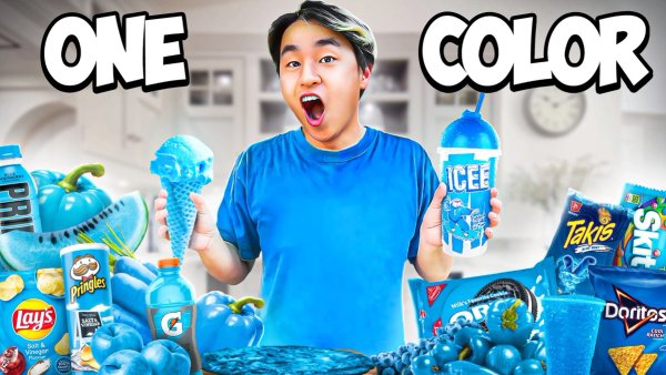 Eating Only Blue Food 24 Hours