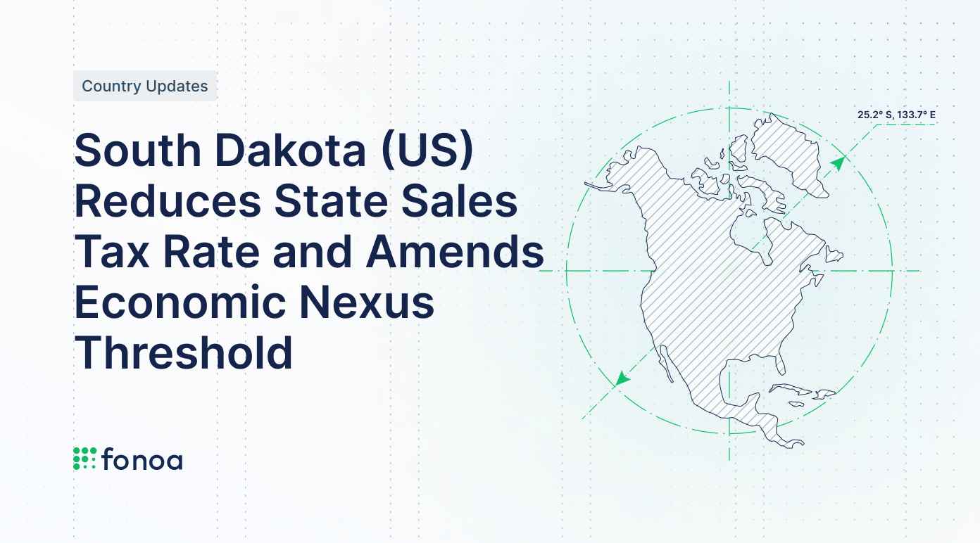 South Dakota Reduces Sales Tax Rate and Amends Nexus Threshold