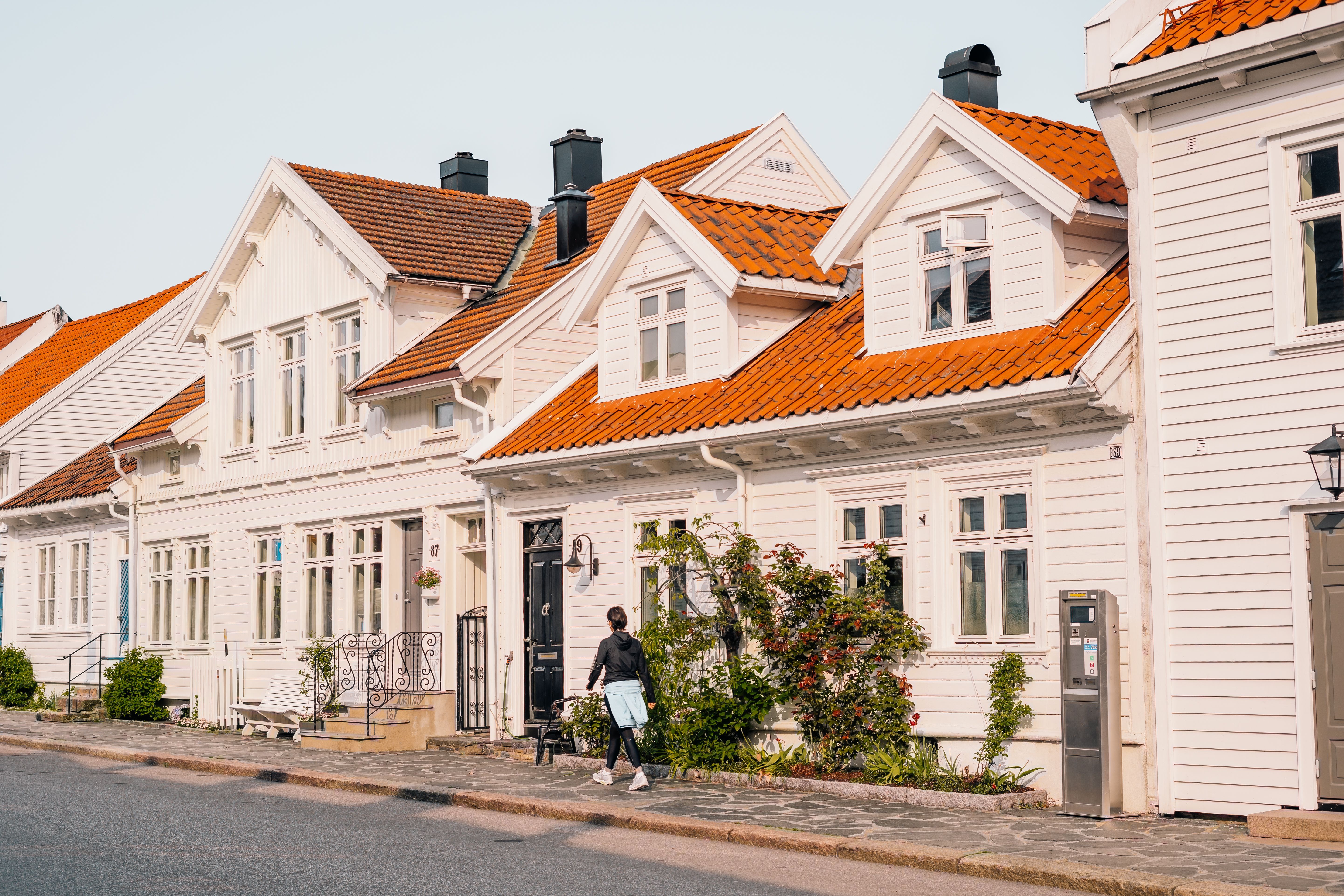 Kristiansand - "Posebyen" charming, old, white wooden houses