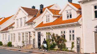 Kristiansand - "Posebyen" charming, old, white wooden houses