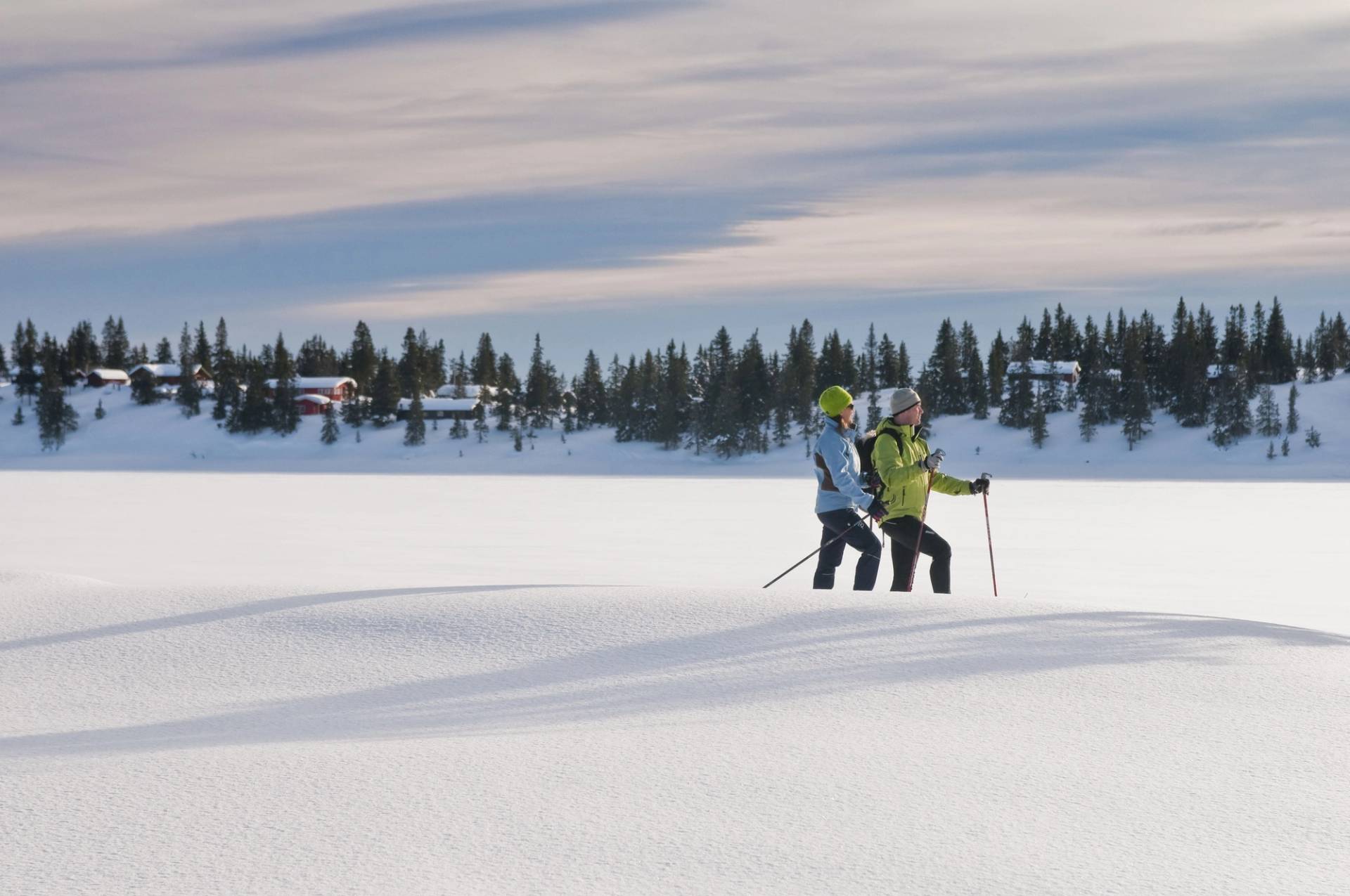Par på skitur