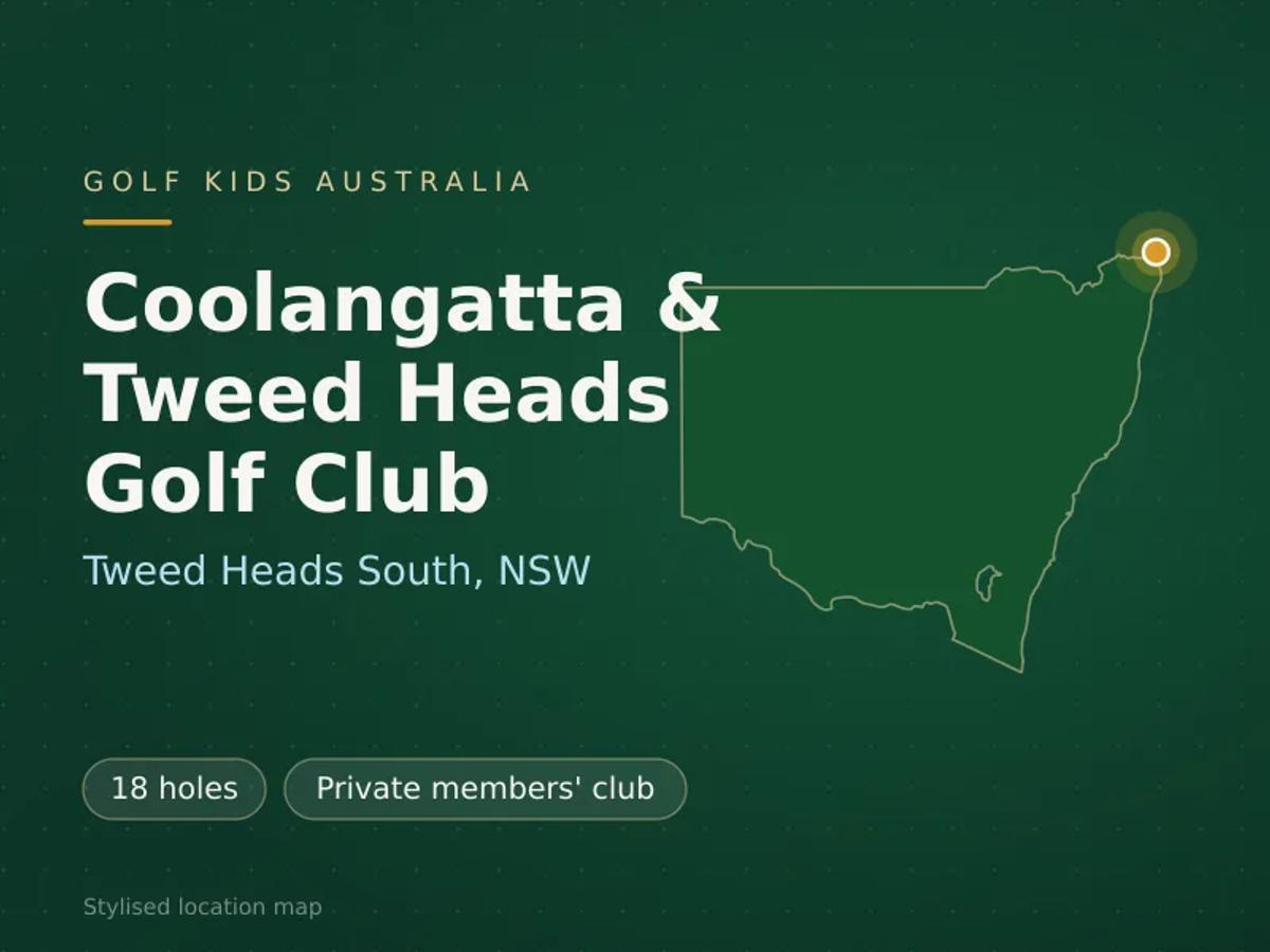 Stylised map showing the location of Coolangatta & Tweed Heads Golf Club in Tweed Heads South, NSW - not a photograph of the course