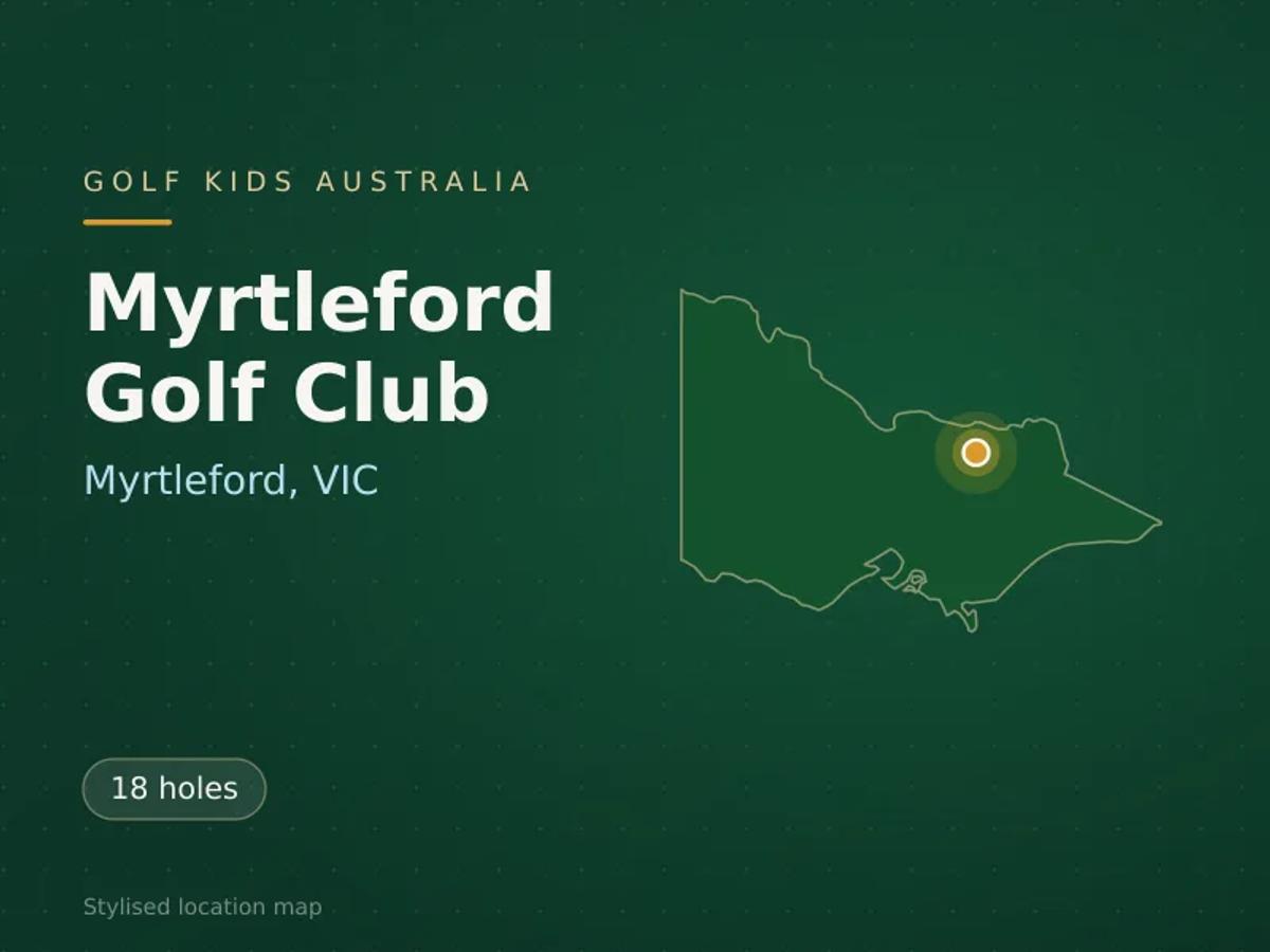 Stylised map showing the location of Myrtleford Golf Club in Myrtleford, VIC - not a photograph of the course