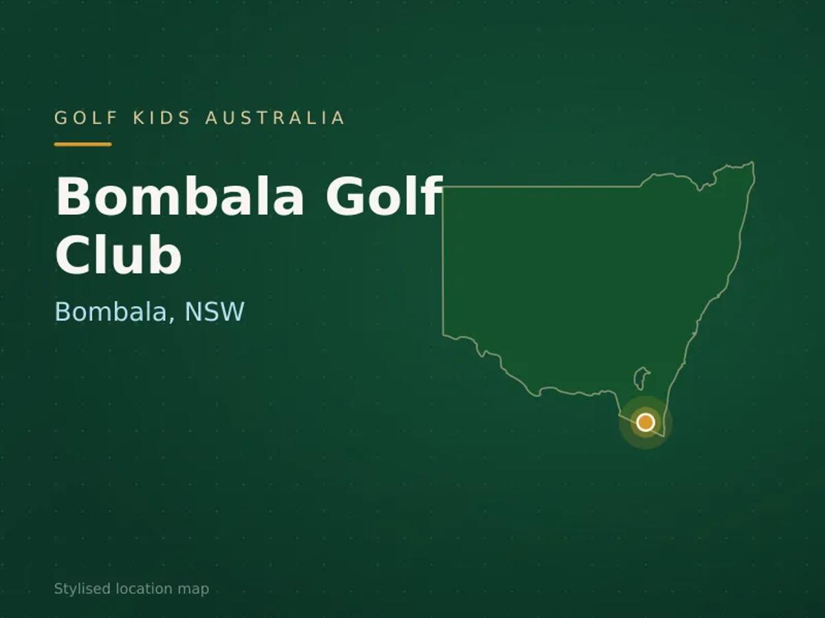 Stylised map showing the location of Bombala Golf Club in Bombala, NSW - not a photograph of the course