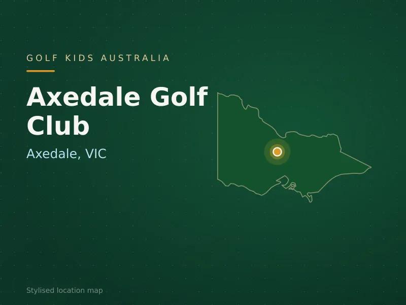 Stylised map showing the location of Axedale Golf Club in Axedale, VIC - not a photograph of the course