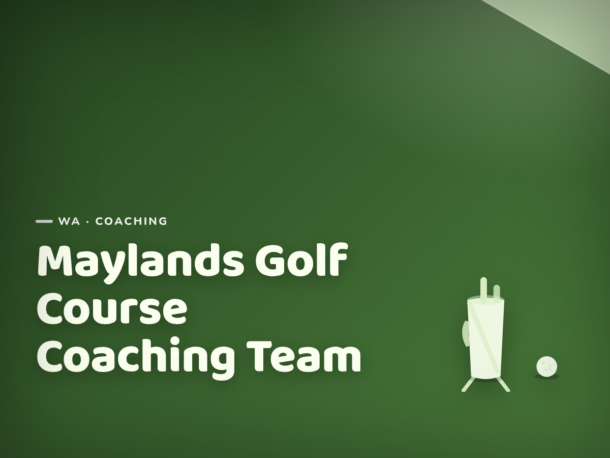 Golf Kids Australia branded tile for Maylands Golf Course Coaching Team - not a photograph