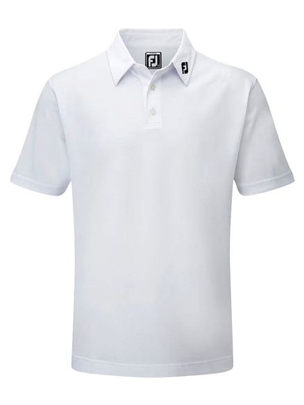 FootJoy Junior Boys Solid Pique Polo - White