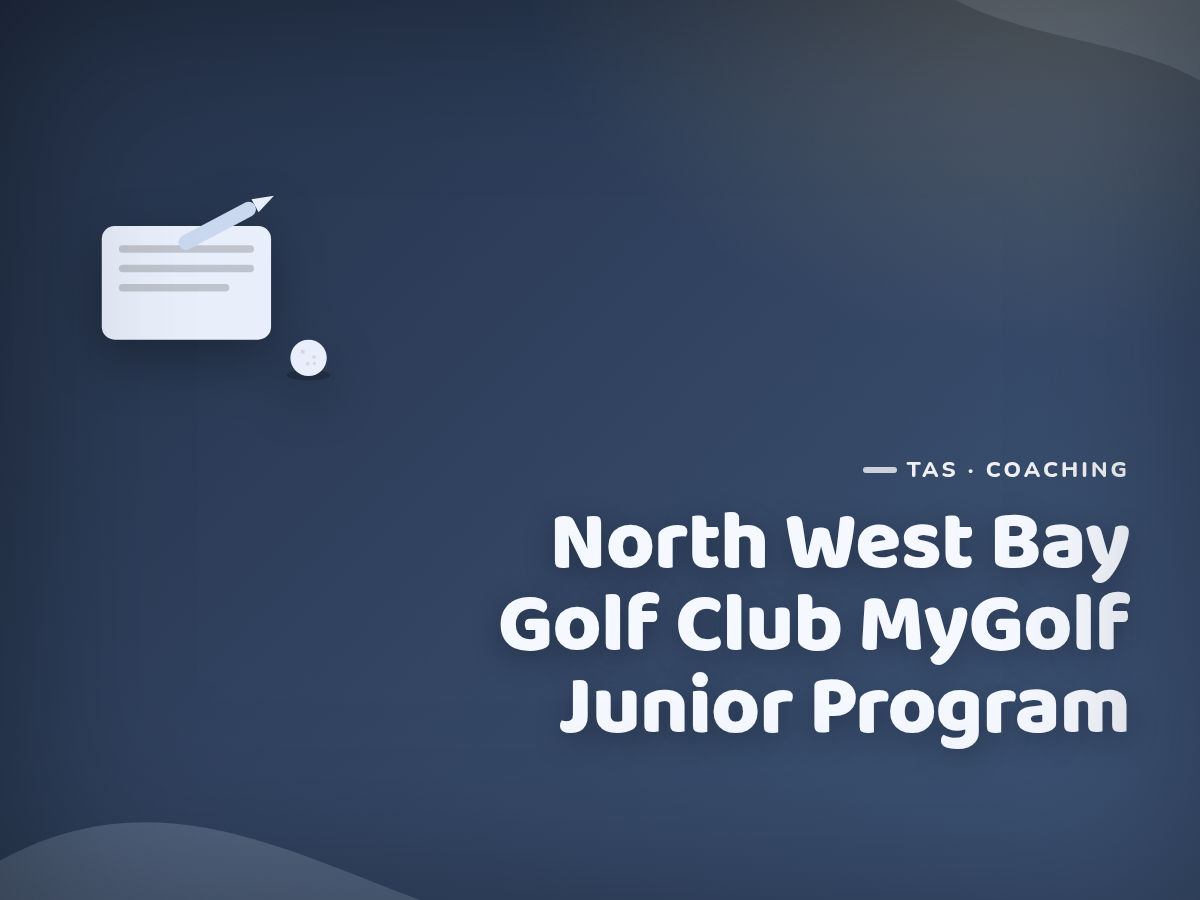 Golf Kids Australia branded tile for North West Bay Golf Club MyGolf Junior Program - not a photograph