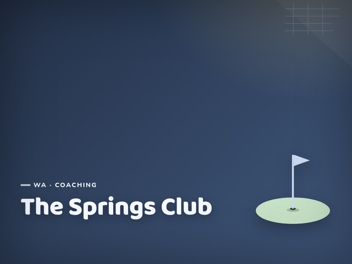 The Springs Club Junior Coaching