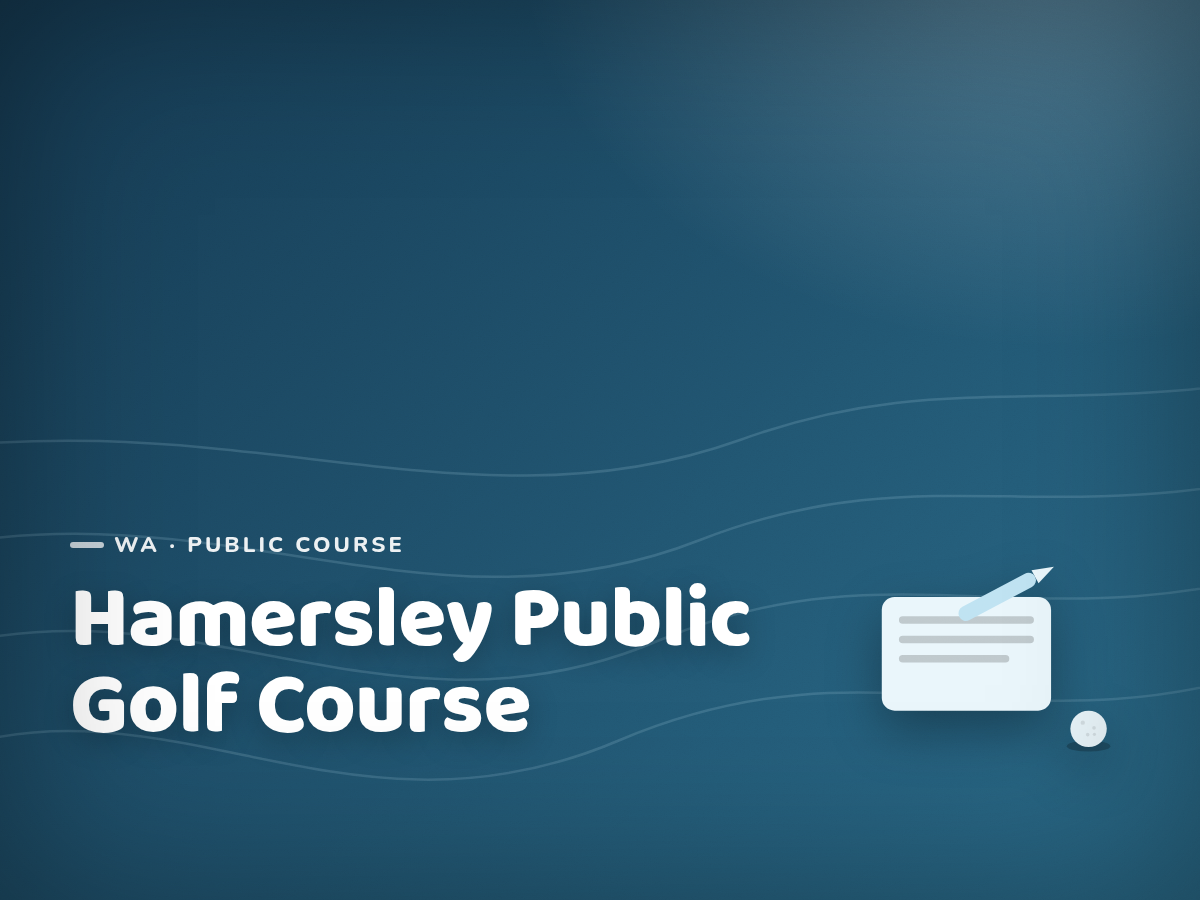 Hamersley Public Golf Course