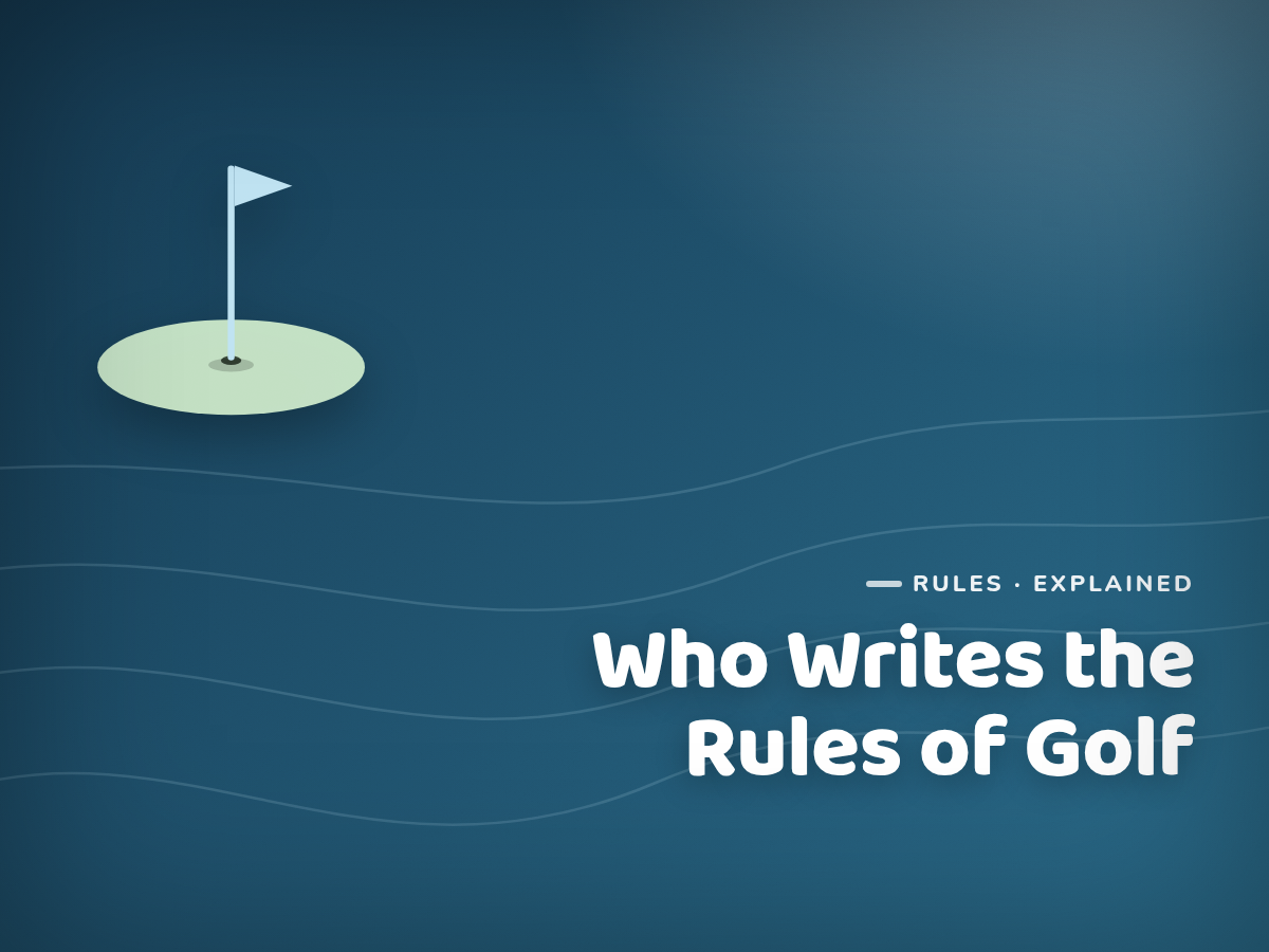 Branded cover illustration for the article "Who Writes the Rules of Golf? The R&A, USGA and Golf Australia"