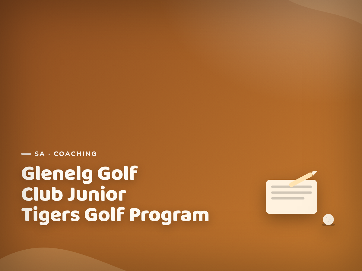Golf Kids Australia branded tile for Glenelg Golf Club Junior Tigers Golf Program - not a photograph