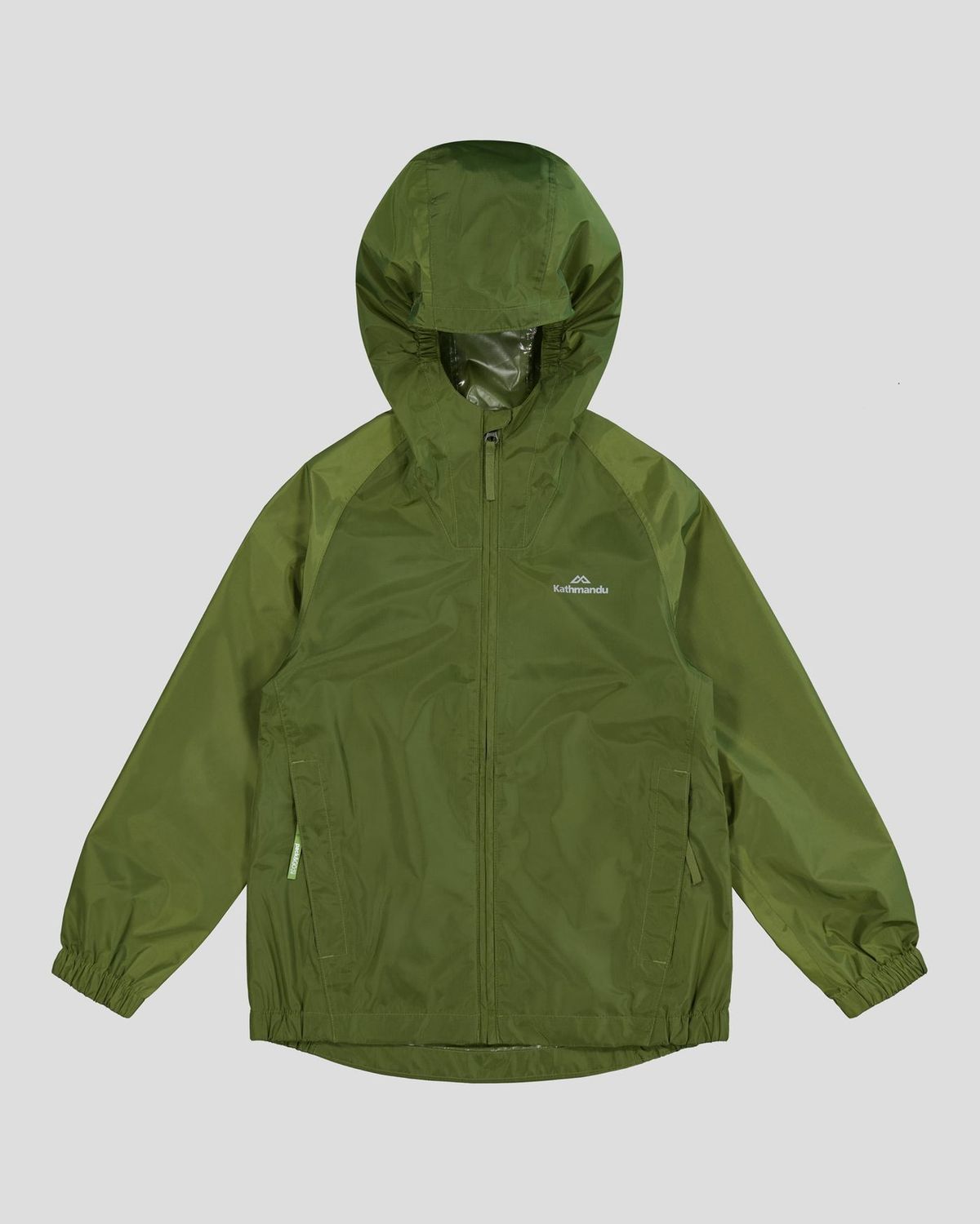 Kathmandu Kids' Pocket-it 2L Rain Jacket v4 - Dark Fern