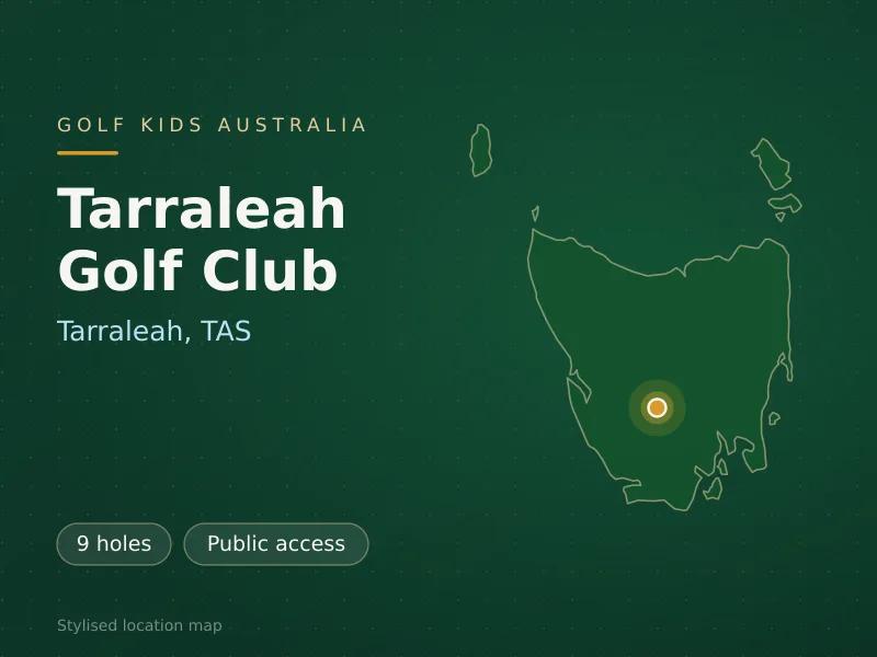 Stylised map showing the location of Tarraleah Golf Club in Tarraleah, TAS - not a photograph of the course