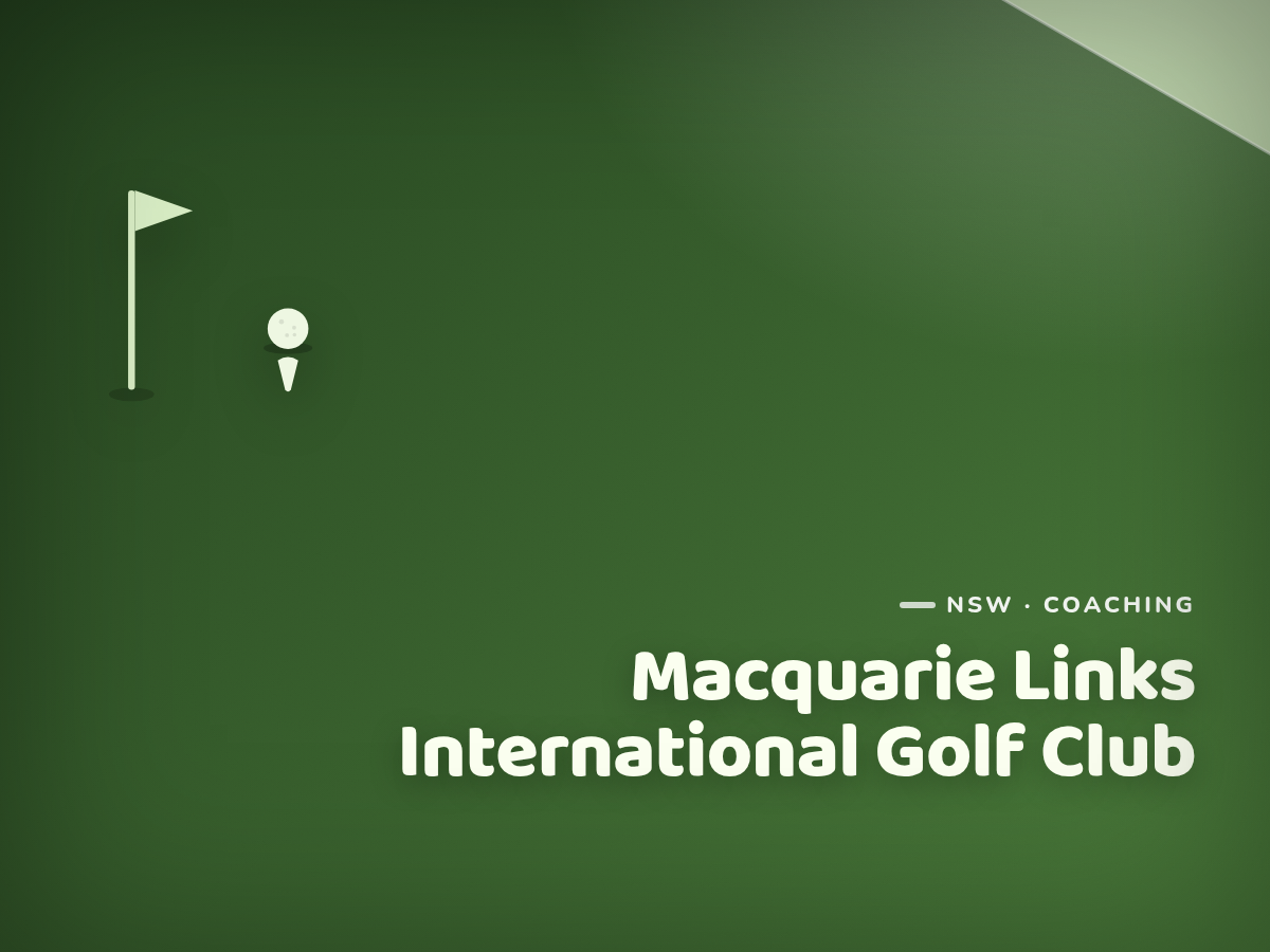 Macquarie Links International Golf Club Cadet Program