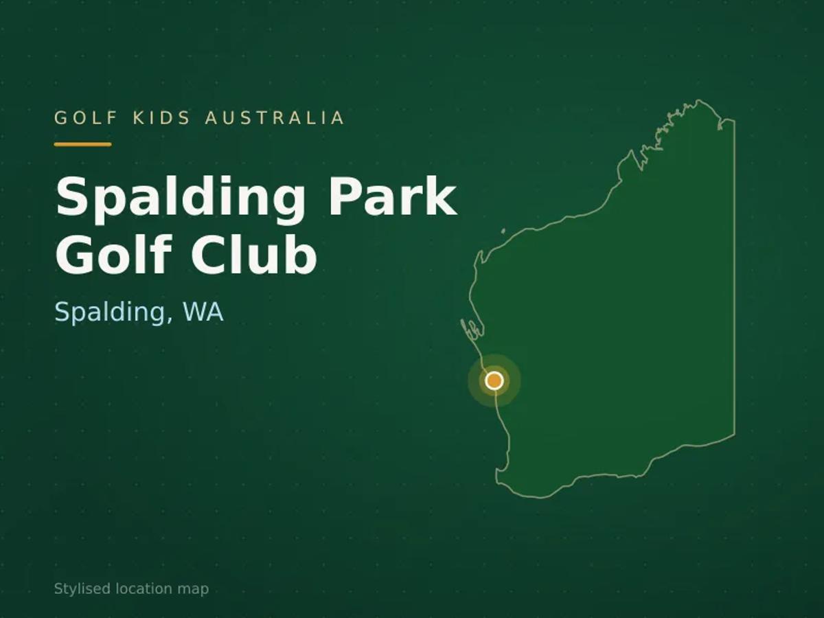 Stylised map showing the location of Spalding Park Golf Club in Spalding, WA - not a photograph of the course