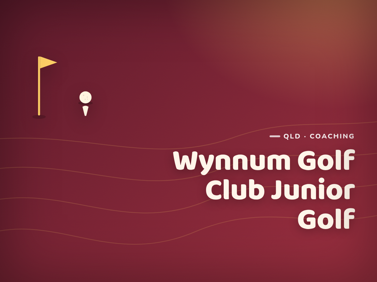 Golf Kids Australia branded tile for Wynnum Golf Club Junior Golf - not a photograph