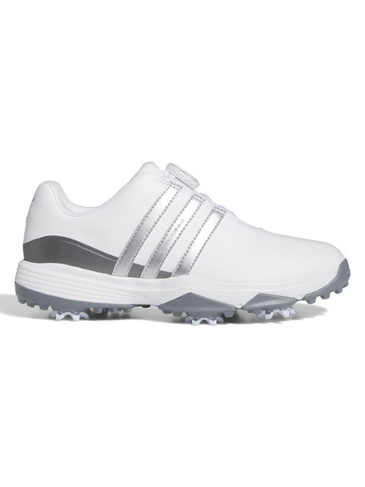 adidas Juniors Tour360 24 BOA Golf Shoes - Ftwr White/Silver Met./Iron Met.