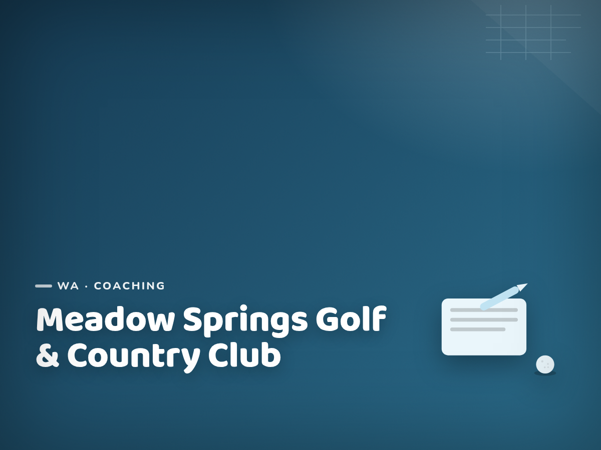 Meadow Springs Golf & Country Club Junior Coaching