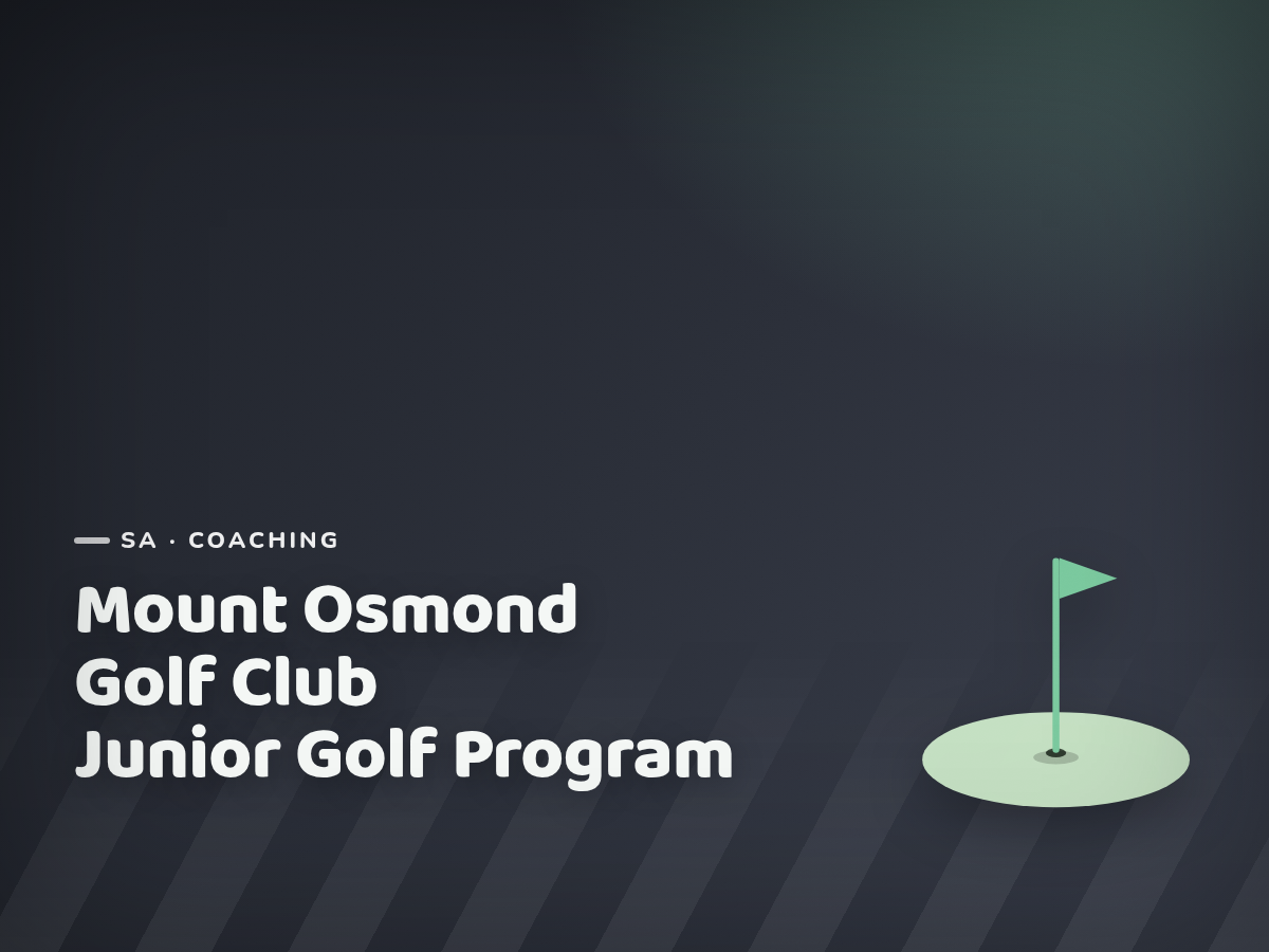 Golf Kids Australia branded tile for Mount Osmond Golf Club Junior Golf Program - not a photograph